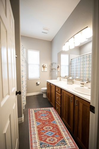 HEBE Boho Rug Sets 3 Piece with Runner Vintage Kitchen Runner Non Slip Bohemian Area Rug Floor Mat Washable Laundry Room Runner for Hallway Living Room Entryway in Wooden and Grey Bathroom