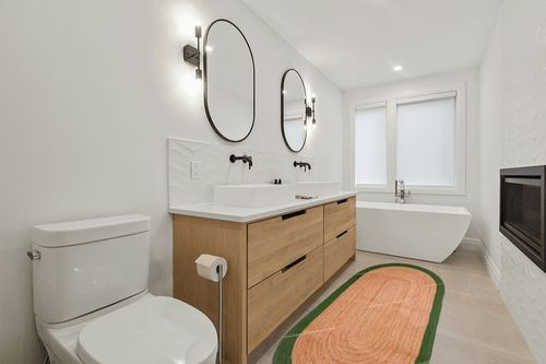 Chouhan International Natural Jute Green Bordered Rug Bohemian Rug Decor Rug Handwoven Rug Custom Rug Decorative Rugs in Scandinavian Neutral bathroom