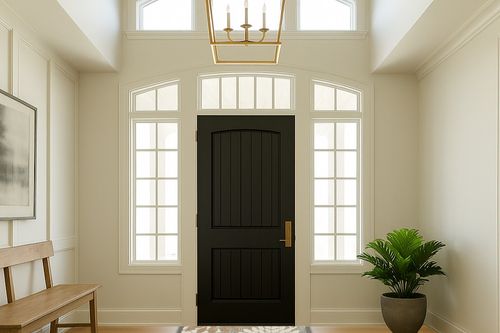 Nourison Aloha Indoor/Outdoor Natural 2'8" x 4' Area-Rug, Tropical, Botanical, Easy-Cleaning, Non Shedding, Bed Room, Living Room, Dining Room, Deck, Backyard, Patio (3x4) in White Traditional Foyer