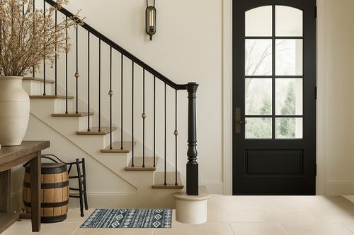 Lahome Farmhouse Moroccan Throw Rug, Washable 2x3 Small Entryway Non Slip Entry Low-Pile Front Door Rug, Rustic Tribal Black and White Kitchen Sink Rugs Sets Rubber Backing for Bathroom in Foyer with Stairs