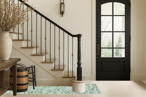 Wonnitar Moroccan 2x8 Sage Green Kitchen Rug Runners,Washable Hallway Runner Rugs with Rubber Backing,Non-Slip Long Indoor Soft Distressed Throw Carpet for Entryway Bedroom Laundry in Foyer with Stairs