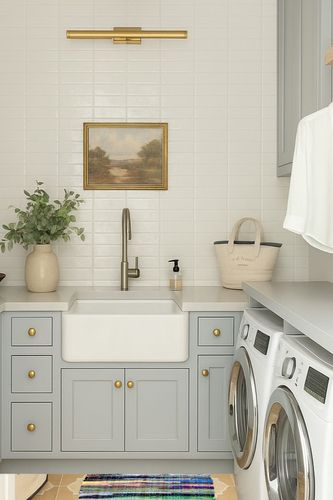 Various Colors Bohemian Non Slip Area Rug in Blue Laundry Room