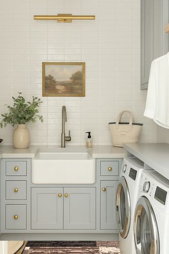 ‎Chocolate ‎Modern, Eclectic, Casual, Transitional ‎Cushioned ‎Area Rug in Blue Laundry Room