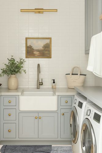 nuLOOM Rylee Abstract Machine Washable Indoor/Outdoor Area Rug, 5x8, Grey in Blue Laundry Room