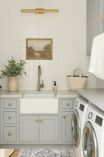 Artistic Weavers Desta Vintage Oriental Runner Area Rug in Blue Laundry Room