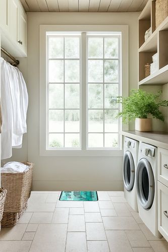 Gray Laundry Room Kitchen Rugs Teal Or Turquoise Wood Bath Rug Runner Comfort Mat Non-Slip Doormats Carpet for Bathroom Indoor 39" X 20" in Natural Laundry Room