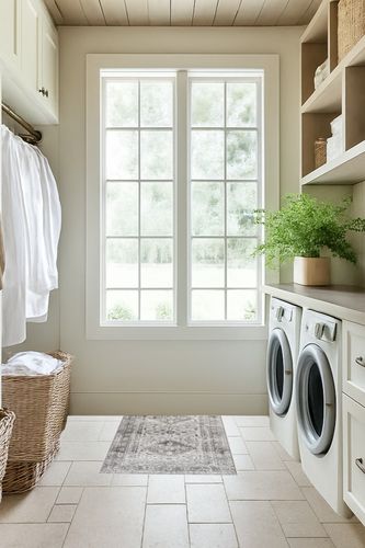 Artistic Weavers Desta Vintage Oriental Runner Area Rug in Natural Laundry Room