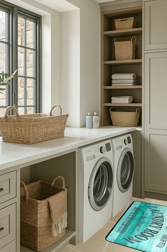 Gray Laundry Room Kitchen Rugs Teal Or Turquoise Wood Bath Rug Runner Comfort Mat Non-Slip Doormats Carpet for Bathroom Indoor 39" X 20" in Sage Green Laundry Room