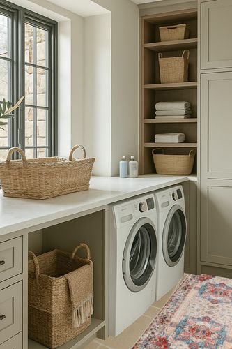 Comeet Washable Runner Rug - 2x6 Hallway Runner Rug, Non-Slip Kitchen Bathroom Runner Rugs, Long Vintage Area Rug for Entryway Laundry Bedroom Orange/Blue in Sage Green Laundry Room