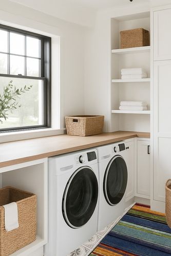 ‎Contemporary ‎Stain Resistant, Fade resistant, Durable, Washable Rug in Traditional Laundry Room