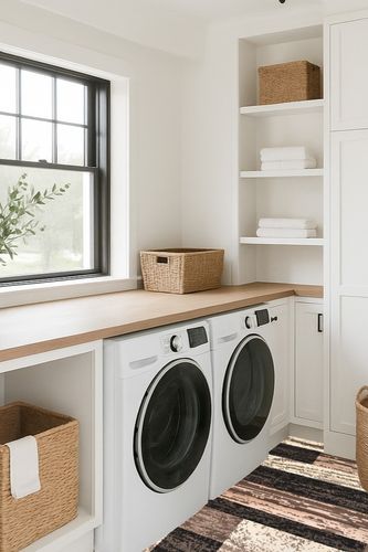 ‎Chocolate ‎Modern, Eclectic, Casual, Transitional ‎Cushioned ‎Area Rug in Traditional Laundry Room
