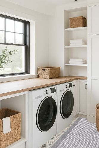 Ileading Laundry Room Runner Rug 20"X59" Farmhouse Kitchen Floor Mats Non Slip Entryway Throw Rugs Machine Washable Grey Indoor Decor Carpet for Doormat Sink Garage Balcony Bedroom in Traditional Laundry Room