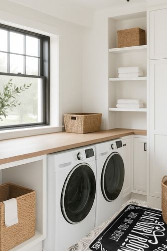 Laundry Room Rug Washing Machine Room Farmhouse Runner Rugs Non Skid Kitchen Floor Mats Bathroom Laundry Decor Carpet Black 39x20in in Traditional Laundry Room