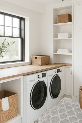 Grey Moroccan Non Slip Laundry Room, Bathroom, Kitchen, Bedroom Area Rug in Traditional Laundry Room