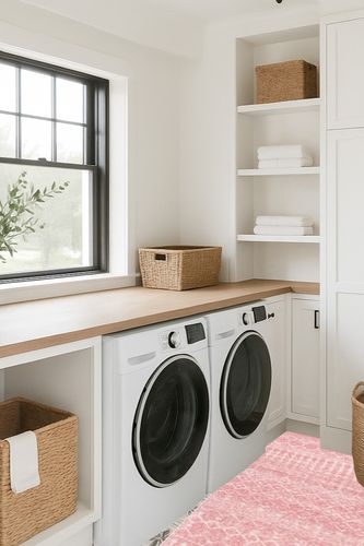 nuLOOM Moroccan Blythe Runner Rug, 2' 6" x 6', Pink in Traditional Laundry Room