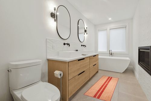 Chouhan Rugs Natural Jute Red Lined Rug Bohemian Rug Decor Rug Handwoven Rug Custom Rug Decorative Rug in Scandinavian Neutral bathroom