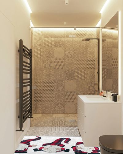 Cheerful Gnomes Red Plaid Area Rug Non Skid, Christmas Washable Hallway Runner Rugs Laundry Room Rug Mats Soft Kitchen Absorbent Floor Mat Carpet for Entrance Bedroom Living Room 72x24in in White Tiled Bathroom