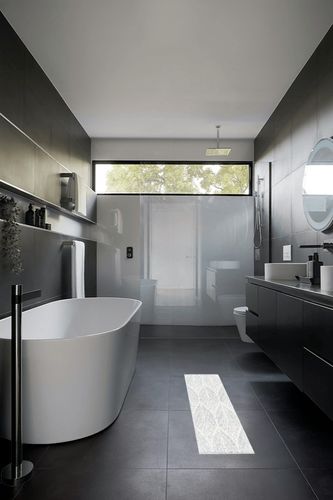 SAFAVIEH Capri Collection Area Rug - 9' x 12', Ivory & Blue, Handmade Wool, Ideal for High Traffic Areas in Living Room, Bedroom (CPR208A) in Black Modern Bathroom