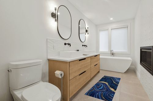 Nordic Navy Blue Gold Marble Area Rug, Luxury Abstract Stain Print Carpet, Indoor Non-Slip Kids Rugs, Machine Washable Breathable Durable Carpet for Front Entrance Floor Decor,2 x 6ft in Scandinavian Neutral bathroom