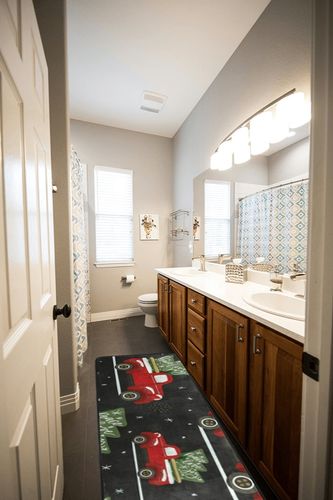 Red Christmas Truck Area Rug Non Skid, Xmas Pickup Car Washable Hallway Runner Rugs Laundry Room Rug Mats Soft Kitchen Absorbent Floor Mat Carpet for Entrance Bedroom Living Room 72x24in in Wooden and Grey Bathroom