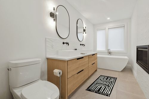 Lanffia Boho Kitchen Runner 2x5, Black and White Washable Rug Geometric Rainbow Tufted Hallway Runner Rug with Tassels Minimalist Cotton Accent Rug for Living Room Bedroom Laundry Room Bathroom Porch in Scandinavian Neutral bathroom