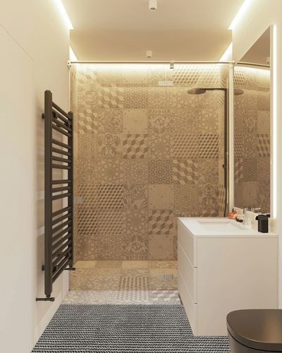 Lahome Boho Kitchen Runner, 2'6''x8 Runners for Hallways Lightweight Bath Mat Woven Washable Runner Rug with Tassels, Farmhouse Rug Runner Non-Shedding Black Rug for Bedroom Living Room in White Tiled Bathroom