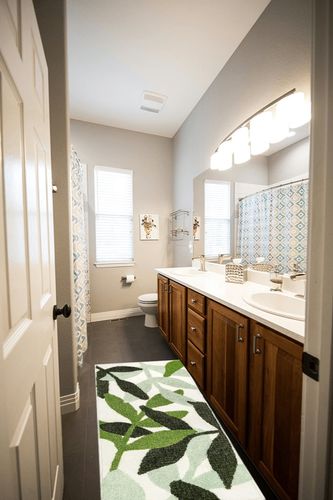 UNIBATH Leaves Bathroom Runner Rug 24x60 Non Slip Long Bathroom Rugs Green Extra Large Bath Runner Rugs for Bathroom Microfiber Absorbent Washable Area Rugs in Wooden and Grey Bathroom