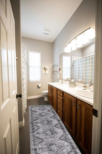 Beeiva Tribal Washable Rug Runner, 2x8 Grey Vintage Distressed Bathroom Long Hallway Runner Rugs with Rubber Backing, Carpet Runner Rug for Hallways Bedroom Entryway Laundry Room in Wooden and Grey Bathroom