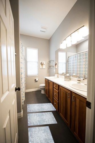 MATBAR Kitchen Rugs Sets of 3 Non Slip Washable Kitchen Mats for Floor 3 Piece Set Boho Kitchen Rug Sets Gray Runner Carpets Absorbent for Laundry Room Hallway Sink Bathroom in Wooden and Grey Bathroom