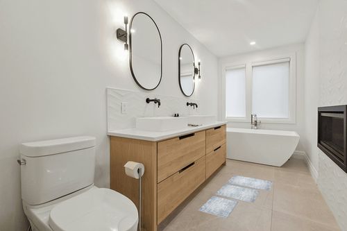 MATBAR Kitchen Rugs Sets of 3 Non Slip Washable Kitchen Mats for Floor 3 Piece Set Boho Kitchen Rug Sets Gray Runner Carpets Absorbent for Laundry Room Hallway Sink Bathroom in Scandinavian Neutral bathroom