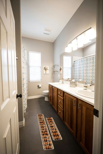 Artoid Mode Buffalo Plaid Pumpkin Fall Kitchen Mats Set of 2, Home Decor Low-Profile Kitchen Rugs for Floor - 17x29 and 17x47 Inch in Wooden and Grey Bathroom