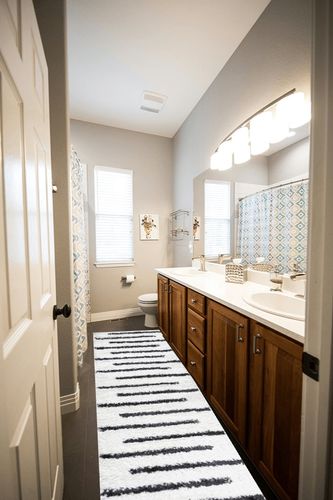 JONATHAN Y MOH402A-210 Alaro Berber Stripe Shag Indoor Area-Rug Bohemian Geometric Contemporary Glam Easy-Cleaning Bedroom Kitchen Living Room Non Shedding, 2 X 10, White/Black in Wooden and Grey Bathroom