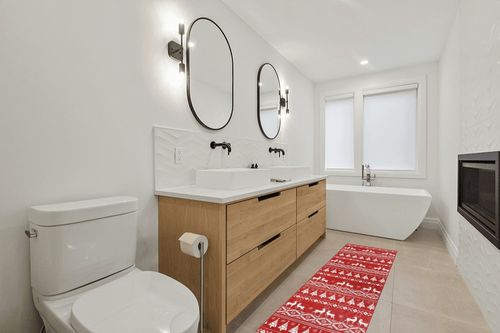 GAOMON Runner Rugs for Hallway 2x8 Kitchen Mat Christmas Room Decor Washable Rugs Bathroom Rugs Non Slip Bohemian Rug Low Pile Runner Rug for Living Room 2'x8' Red 3 in Scandinavian Neutral bathroom