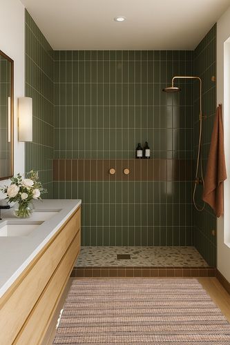 Sonnenberg Striped Flatweave Black/Natural Area Rug Laurel Foundry Modern ... in Green Bathroom
