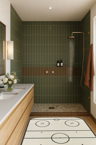 Tottenville Kids Rug Mack & Milo Rug Size: Rectangle 3'11" x 5'7" in Green Bathroom