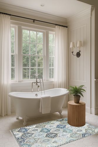 Beeiva Washable Bedroom Kitchen Area Rug in Luxurious Bathroom