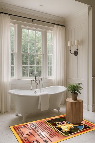 Anime Game, Game Card Rug, Anime, Anime Rug, Playing Room Rug, Anime Room Decor, Anime Rugs, Kids Decor e00120 (2.6x4.9 feet - 80x150 cm) in Luxurious Bathroom