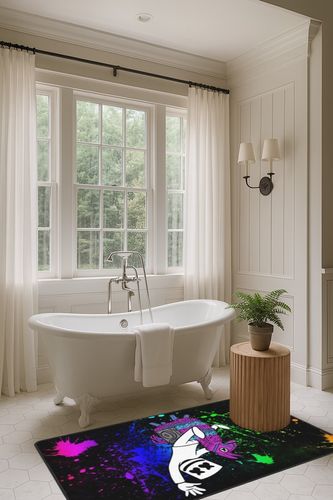 Sevchde Cartoon Rug - 60x39inch Cute Printed Area Rug, Kids Play Rugs Mats Decoration Non Slip Floor Mat for Living Room Bedroom Home Decor in Luxurious Bathroom