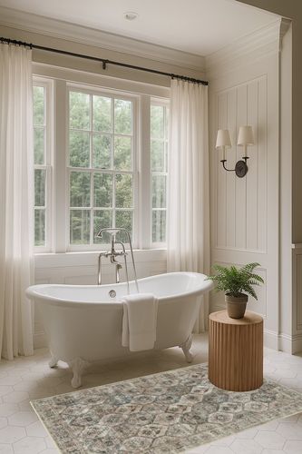 Lahome Entryway Rugs Indoor Small 3x5 Area Rug, Bathroom Rugs Non Slip Washable, Geometric Tribal Non Skid Throw Rugs with Rubber Backing for Bedroom Kitchen Living Room Front Door, Antique/Moss in Luxurious Bathroom