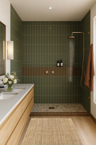 ‎Natural ‎Farmhouse  ‎Kitchen, Bedroom, Living Room, Hallway, Dining Room ‎Area Rug in Green Bathroom