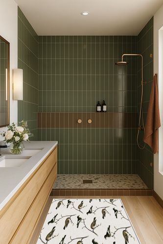 Area Rug, Winter Cardinals Merry Christmas Rug, 2x3 Feet Rugs for Living Room Bedroom Kids Room Kids Room Nursery Classroom, Non-Slip Comrft Carpet Washable Rug in Green Bathroom