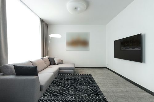 Wonnitar Moroccan Washable Area Rug 5x7,Black Large Rug for Living Room,Non-Shedding Bohemian Bedroom Throw Mat,Low Pile Stain Resistant Geometric Floor Carpet for Dining Table Kitchen Dorm in Modern Living Room with Grey Couch