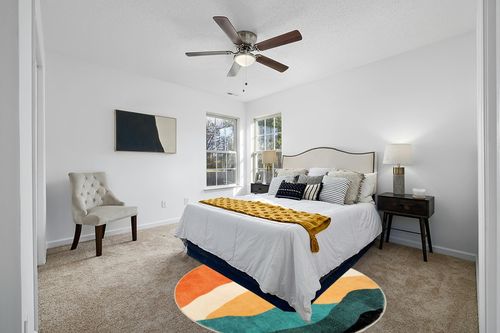 Sungea 6 ft Abstract Round Rugs for Bedroom, Washable Non-Slip Circle Rug, Soft Colorful Low-Pile Floor Mat, Chic Faux Wool Large Rug, Durable Indoor Throw Rugs for Living Room, Kidsroom in White and Yellow Modern Bedroom