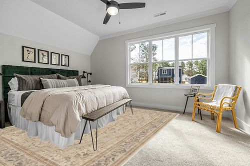 10'x14' | Machine Washable Area Rug | Kid & Pet Friendly | Indoor Rug | Adeline ... in Grey Traditional Bedroom with King Bed