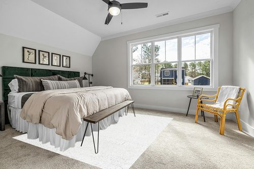 White 8x10  Shag Rug in Grey Traditional Bedroom with King Bed