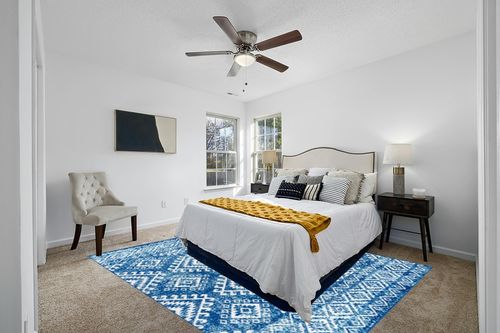 JONATHAN Y MOH102A-8 Moroccan Hype Boho Vintage Tribal Blue/White 8 ft. x 10 ft. Area-Rug, Bohemian, Easy-Cleaning, for Bedroom, Kitchen, Living Room, Non Shedding, Blue,White in White and Yellow Modern Bedroom