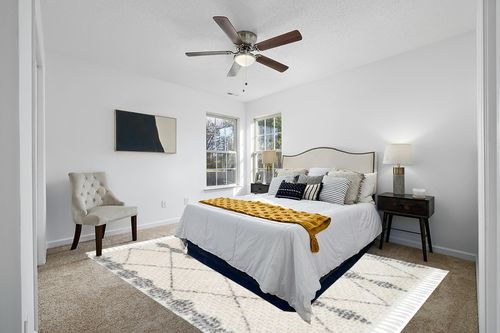 Geometric Beige Area Rug Dakota Fields Rug Size: Rectangle 7'10" x 11' in White and Yellow Modern Bedroom