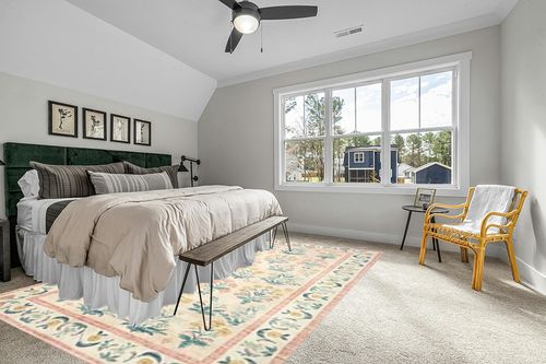 Loloi Rifle Paper Co. x Eden Mughal Rose Blush 8'-6" x 11'-6" Area Rug in Grey Traditional Bedroom with King Bed