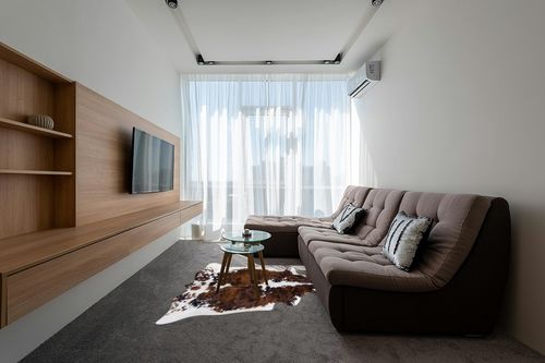 rodeo Genuine Cowhide Rug Large Real Cow Hide Western decortion Cow Rug for Bedroom Living Room Natrual Cow Print Rug for Western Wall Decor Texas Rug 5x7 Feet(150cmx 210cm) TC5X7 in Grey Living Room with Brown Couch