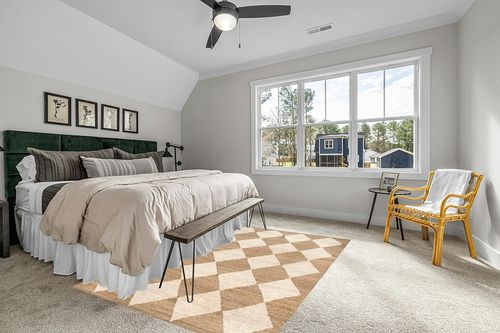 Rugs USA x Arvin Olano Louie Diamond Checkerboard Jute Area Rug, 6x9, Natural in Grey Traditional Bedroom with King Bed